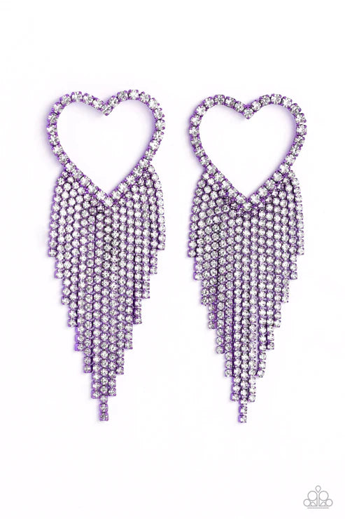 Sumptous Sweethearts  - Purple Earring