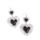 Sunburst Sweethearts - Black Earring