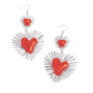Sunburst Sweethearts - Red Earring