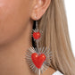 Sunburst Sweethearts - Red Earring