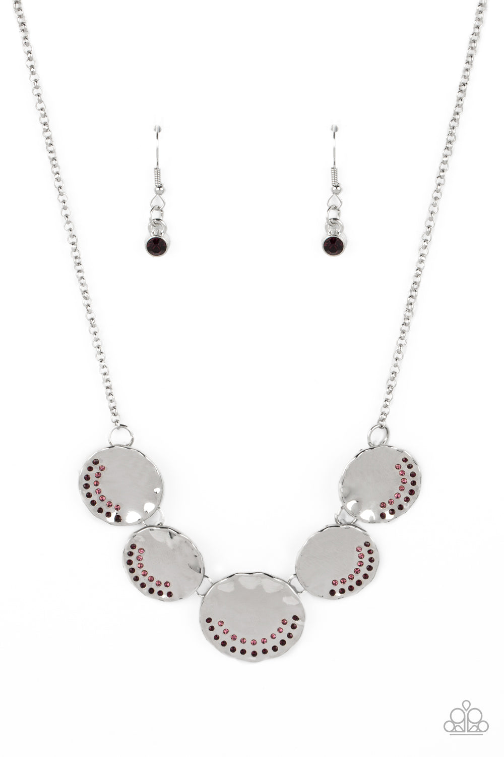 Swanky Shimmer - Purple Necklace