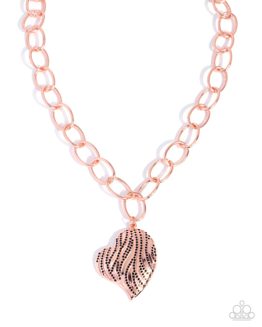 Sweet Stripes - Copper Necklace