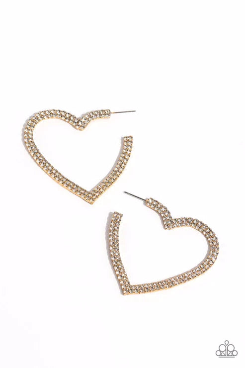 Sweetheart Sequence - Gold Earring