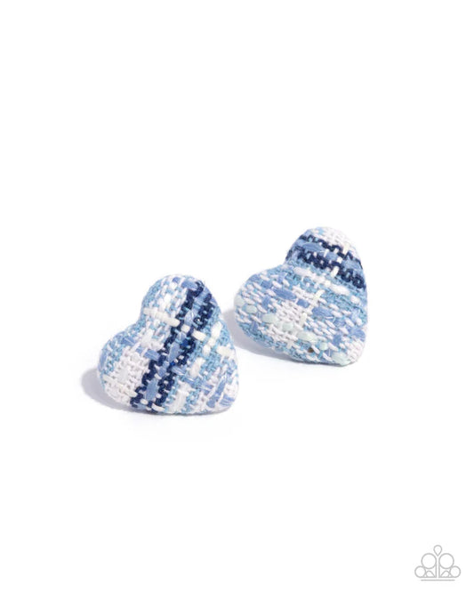 Sweatheart Stitching - Blue Earring