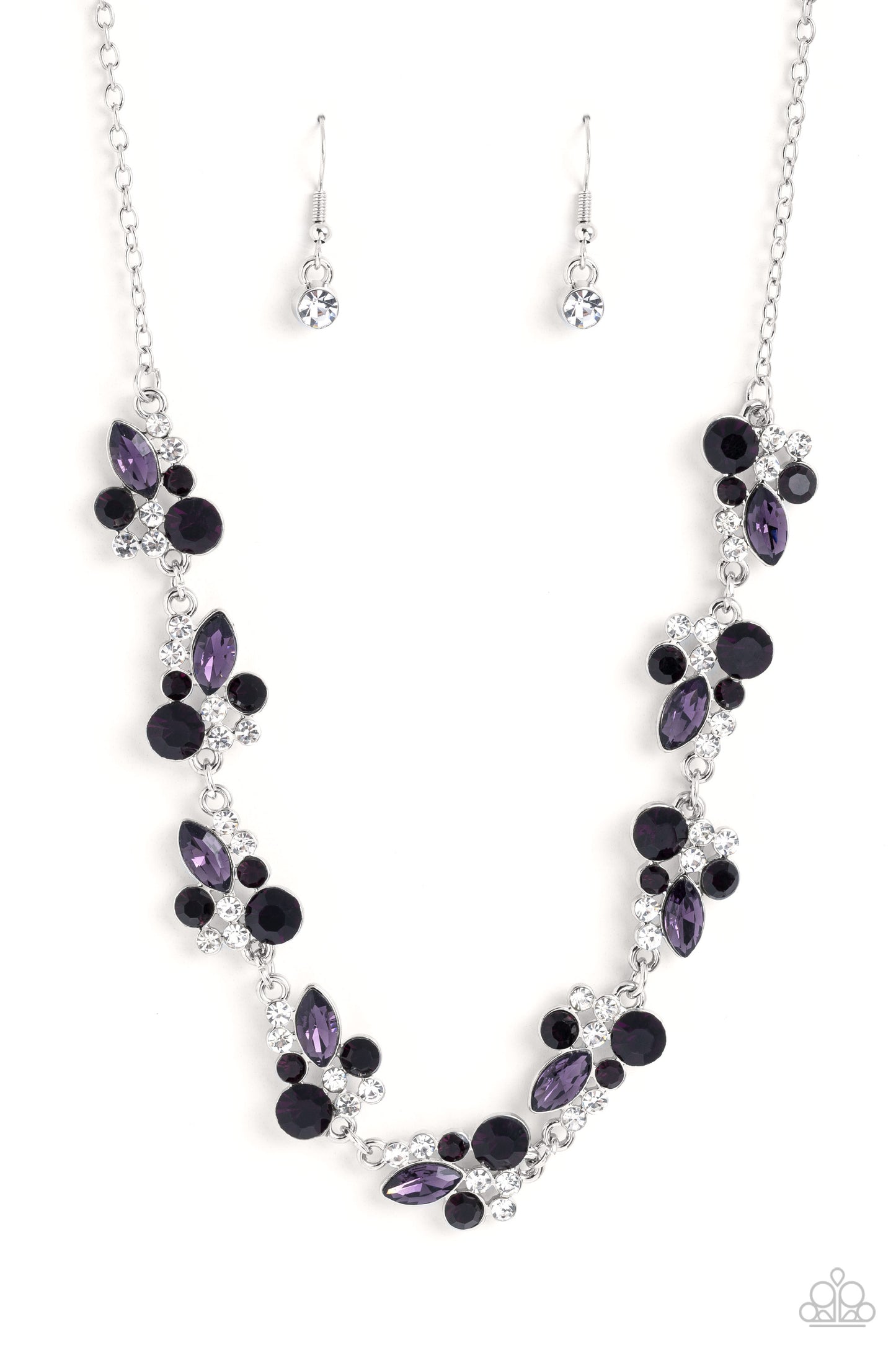 Swimming in Sparkles - Purple Necklace