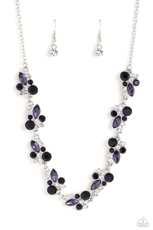 Swimming in Sparkles - Purple Necklace