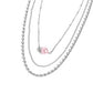 Symmetrical Shimmer - Pink Necklace