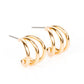 TRIPLE Down - Gold Earring