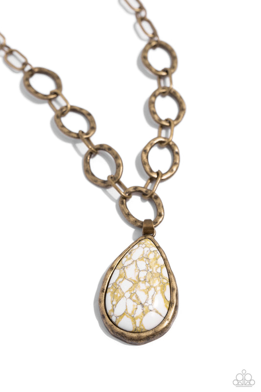 Tangible Tranquility - Brass Necklace