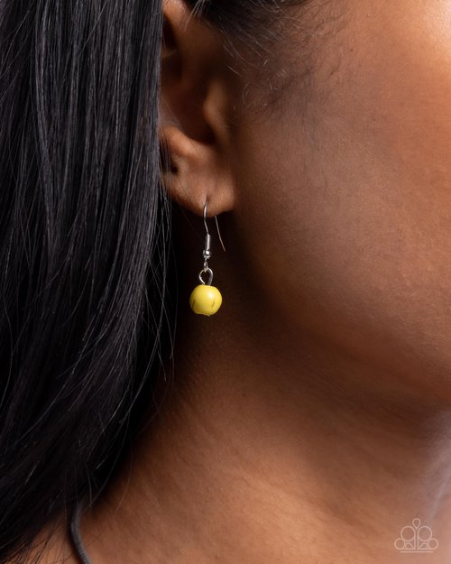 Tasteful Texture - Yellow Necklace