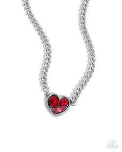 Tasteful Triad - Red Necklace