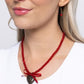 Tasteful Trimming - Red Necklace