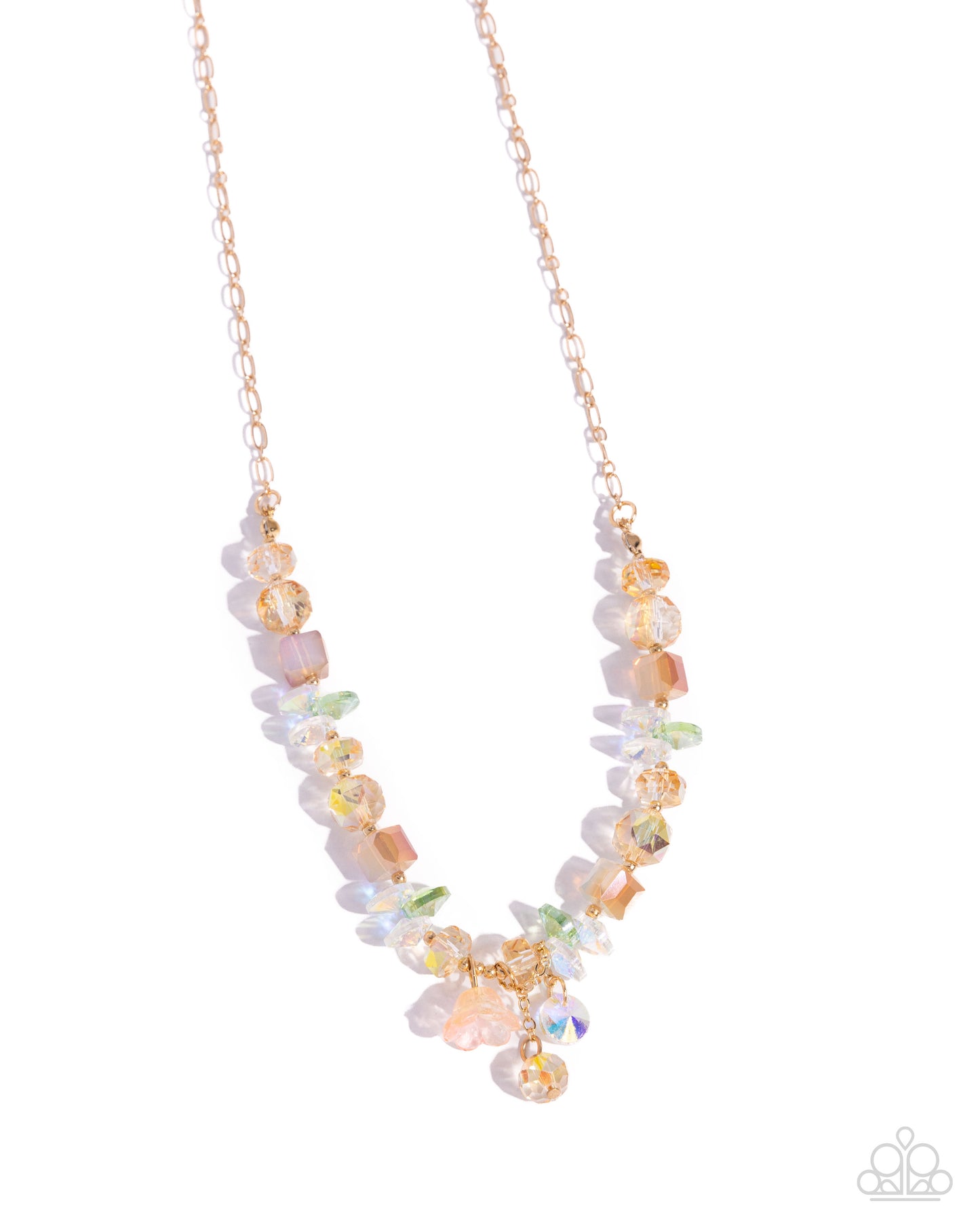 Tasteful Tulip - Orange Necklace
