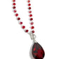 Teardrop Tale  - Red - Necklace