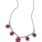 Teardrop Team - Red Necklace