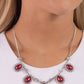 Teardrop Team - Red Necklace