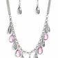 Teardrop Timbre - Pink Necklace