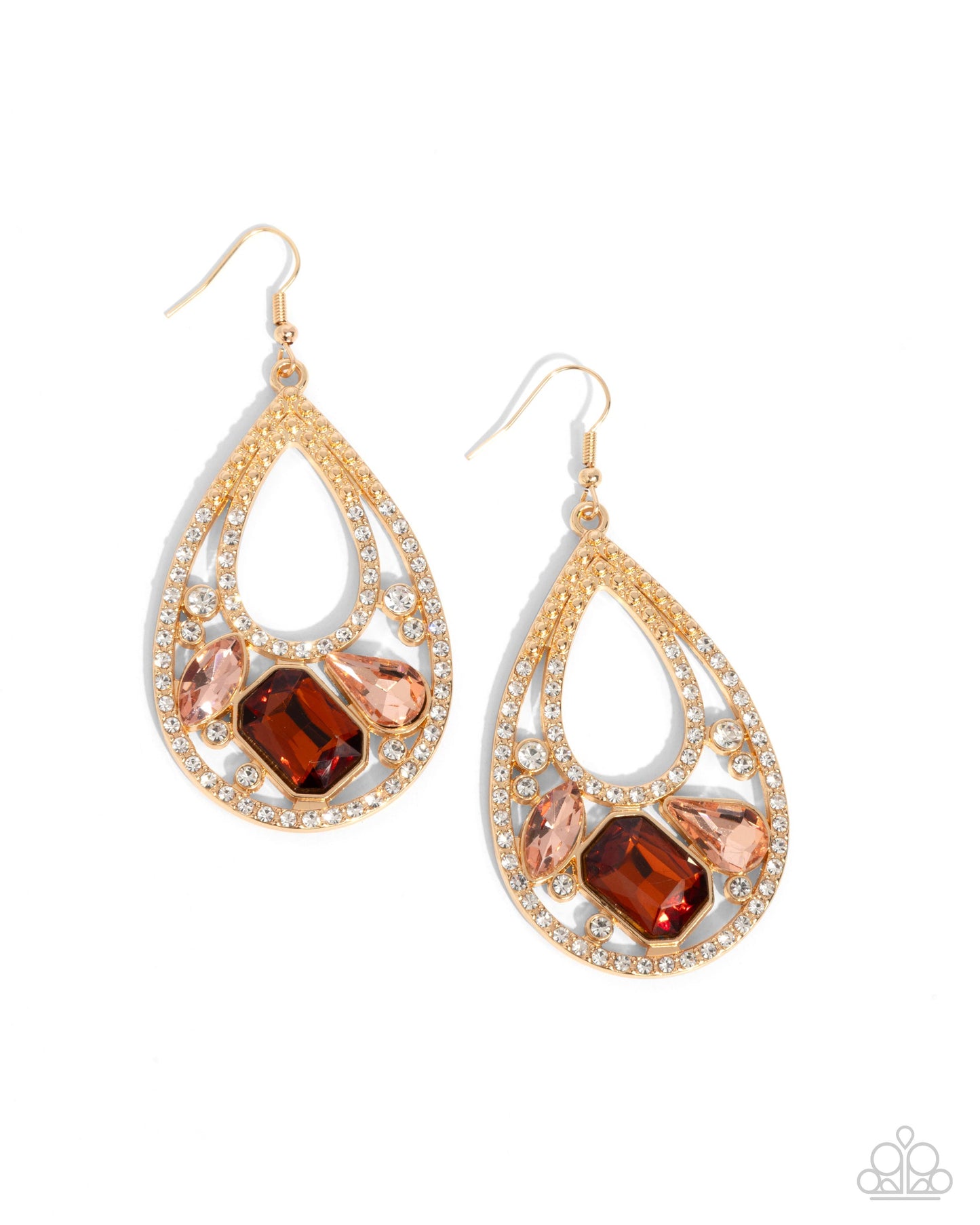 Teardrop Trifecta - Brown Earring