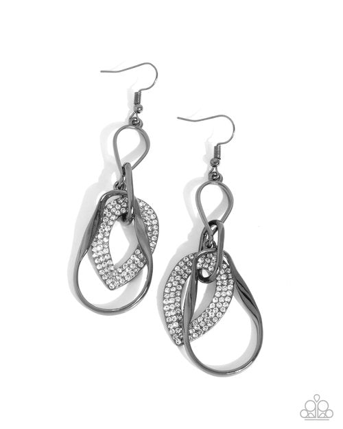 Teardrop Triumph - Black Earring