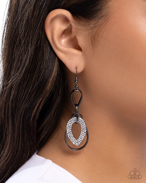 Teardrop Triumph - Black Earring