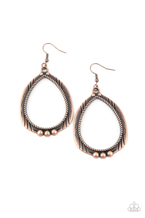 Terra Topography - Brass Earring