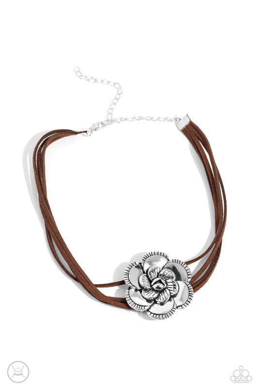 Textured Tapestry - Brown Necklace