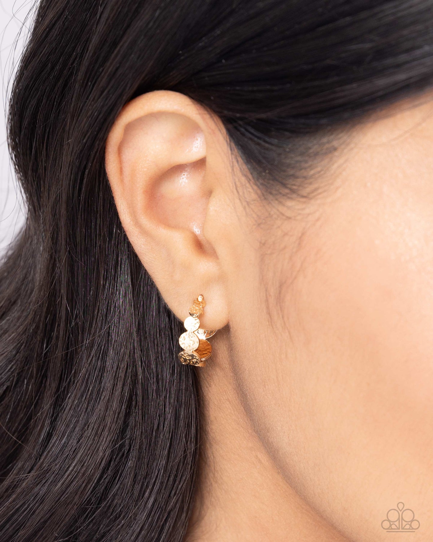 Textured Tease - Gold Earring