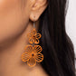 Textured Tiers - Orange Earring