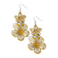 Textured Tiers - Yellow Earring