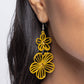 Textured Tiers - Yellow Earring