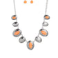 Textured Trailblazer - Orange Necklace