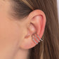 Textured Triumph - Silver Earring