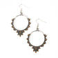 Textured Twinkle - Brown Earring