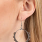Textured Twinkle - Brown Earring