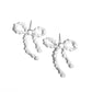 The BOW Must Go On - White Earring