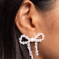 The BOW Must Go On - White Earring