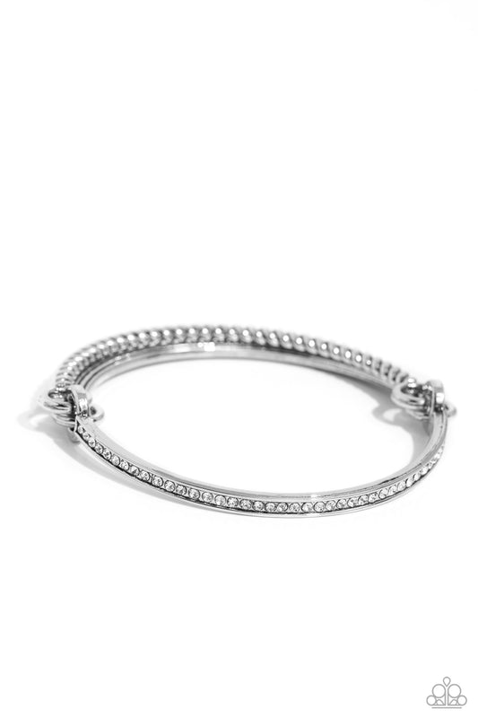 Thrilling Texture - White Bracelet