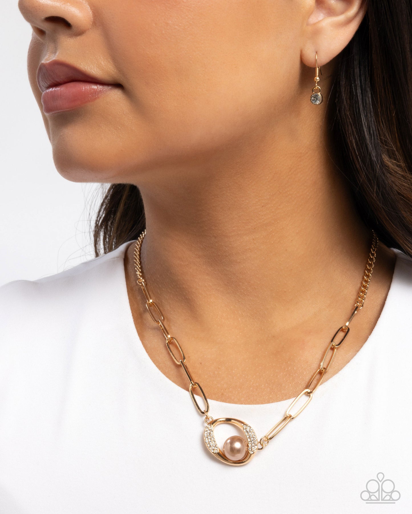 Tilted Tutor - Brown Necklace