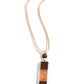 Timber Totem - Orange Necklace