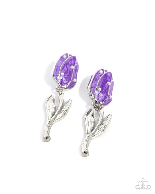 Timeless Tulip - Purple Earring