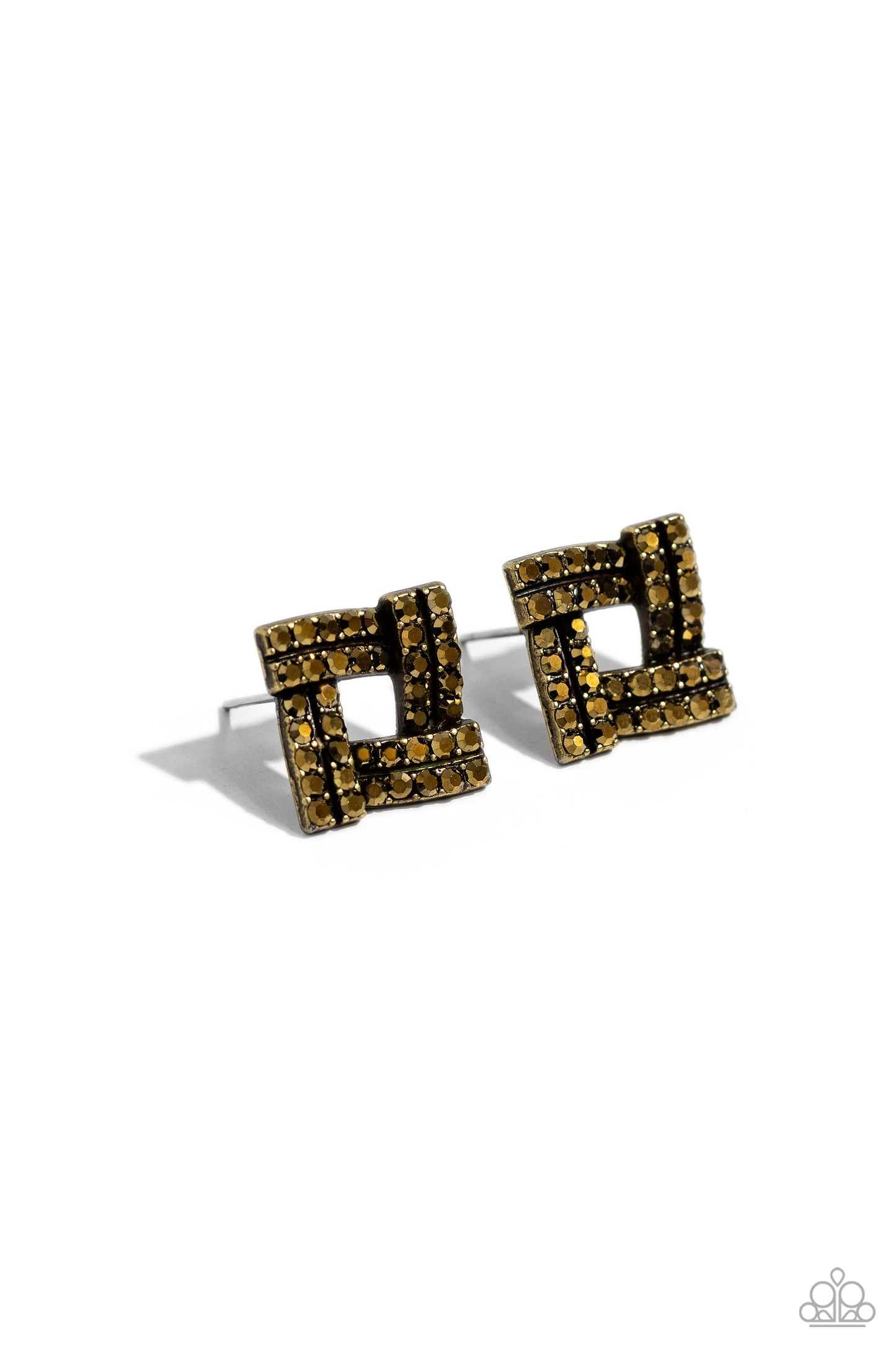 Times Square Scandalous - Brass Earring