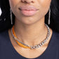 Tinted Tension - Orange Necklace