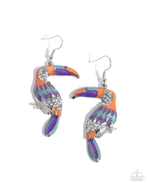 Toucan Tourist - Orange Earring