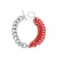 Tourist Twist - Red Bracelet and Iridescent Icon - Red Necklace - Complete Look