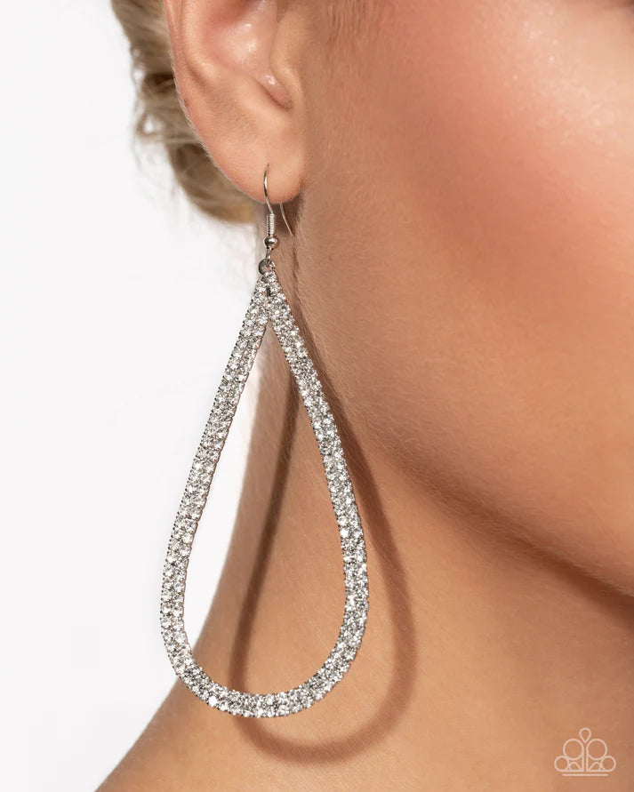 Traditional Twinkle -White Earring