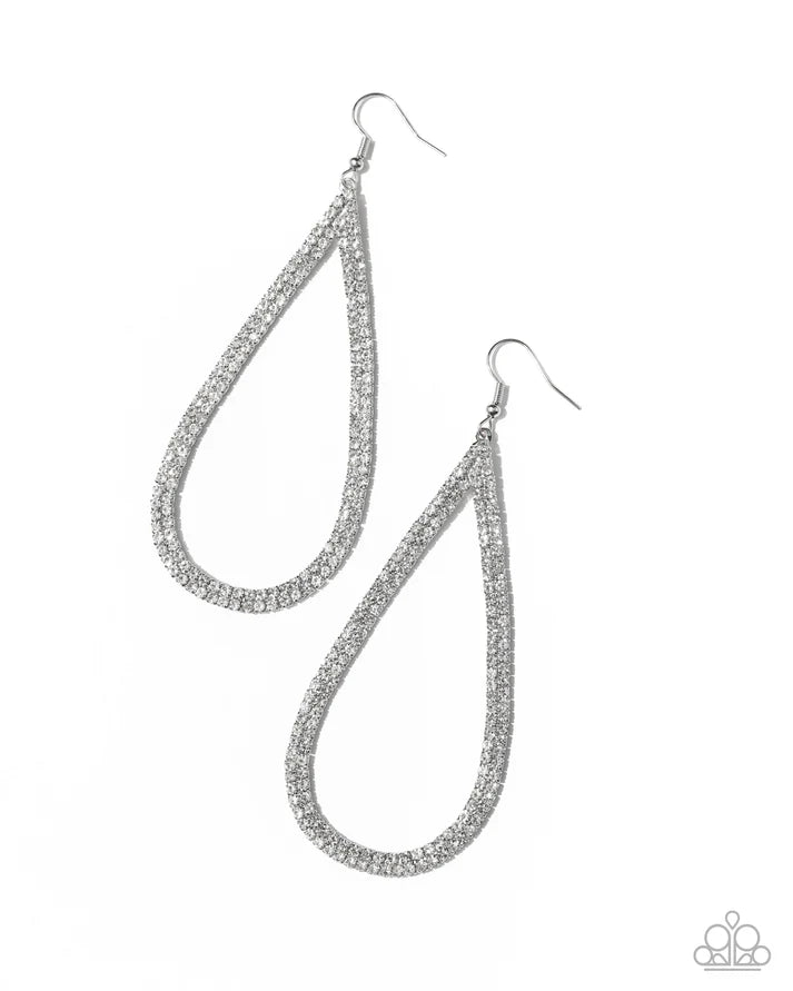 Traditional Twinkle -White Earring