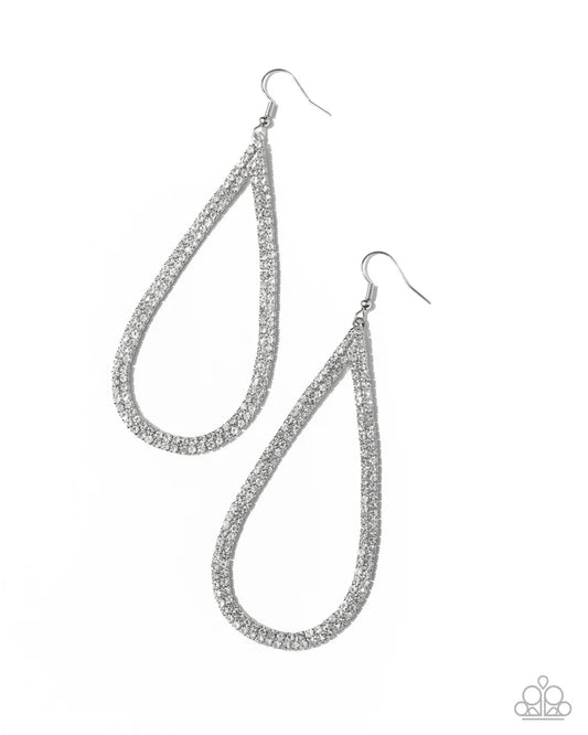 Traditional Twinkle -White Earring