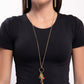 Trendy Tassel - Gold Necklace