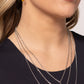 Trendy Twinkle - Orange Necklace