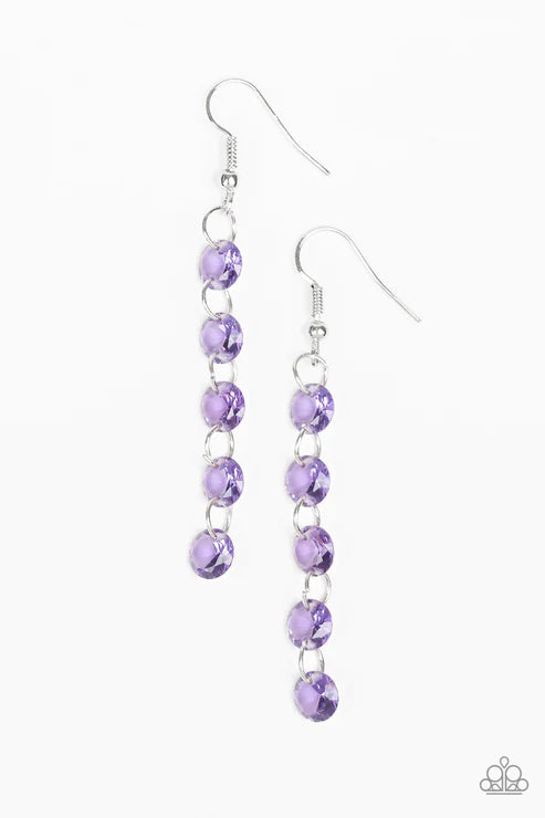 Trickle Down Effect - Purple Earring